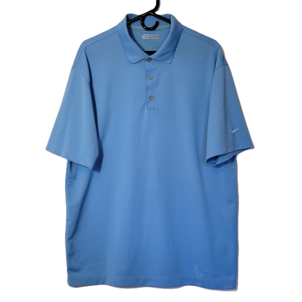 Nike Golf‎ Nike Fit Dry Polo Shirt Blue Men's XL Travel Vacation Tropical Beach